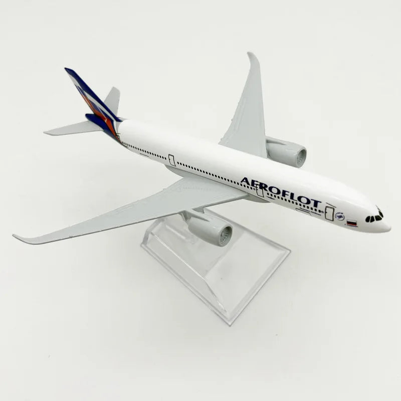 16cm Russian A350 Aircraft Model 1:400 Scale Die-Cast Alloy Metal Aviation Model Aircraft Toy Gift