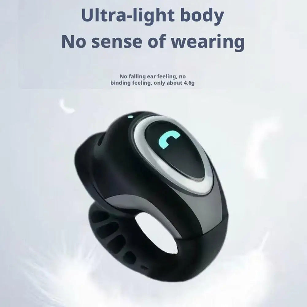Bluetooth Earphone Clip On Monaural In-Ear Motion Stereo Bone Conduction Wireless Earphone Mini TWS For Business Sports