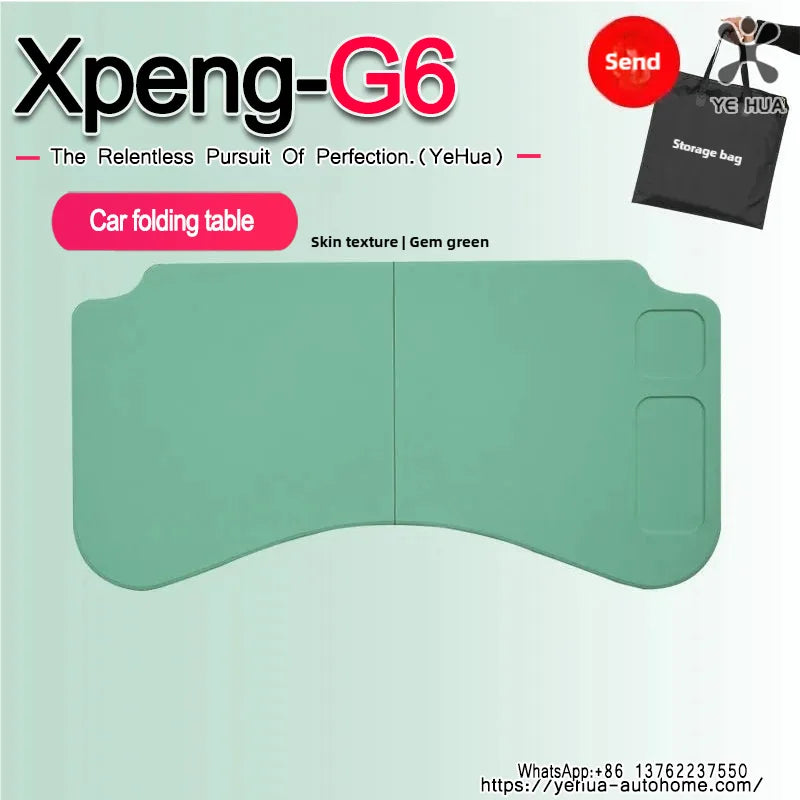 Folding Table For Xpeng G6 2023-2025 Multifunctional Laptop Notebook Desk Food Tray Car Drink Holder Tray Table