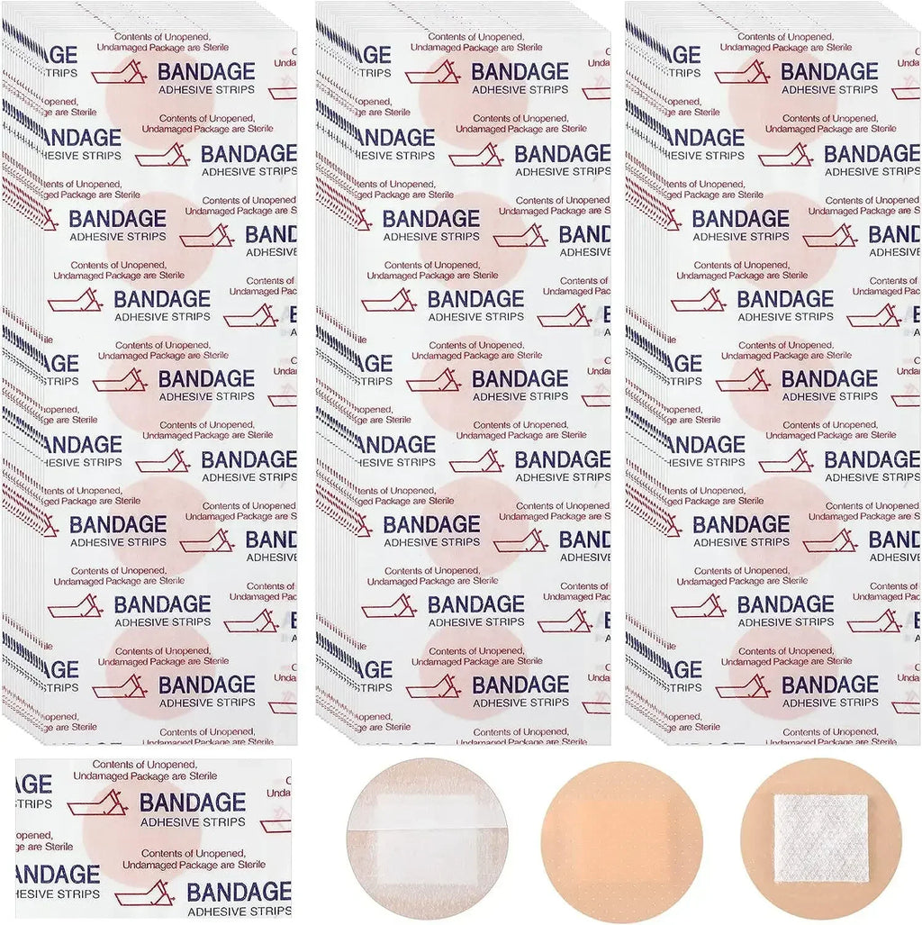 100pcs Small Wound PE Round Waterproof Band Aid Vaccine Bandage Plaster Sticker Sticker Sticky Bandage Emergency First Aid Kit