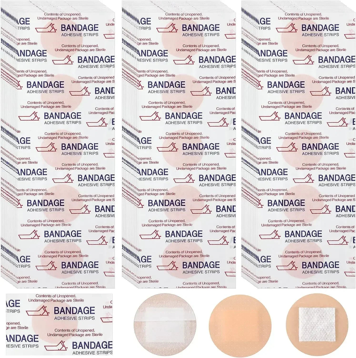 100pcs Small Wound PE Round Waterproof Band Aid Vaccine Bandage Plaster Sticker Sticker Sticky Bandage Emergency First Aid Kit