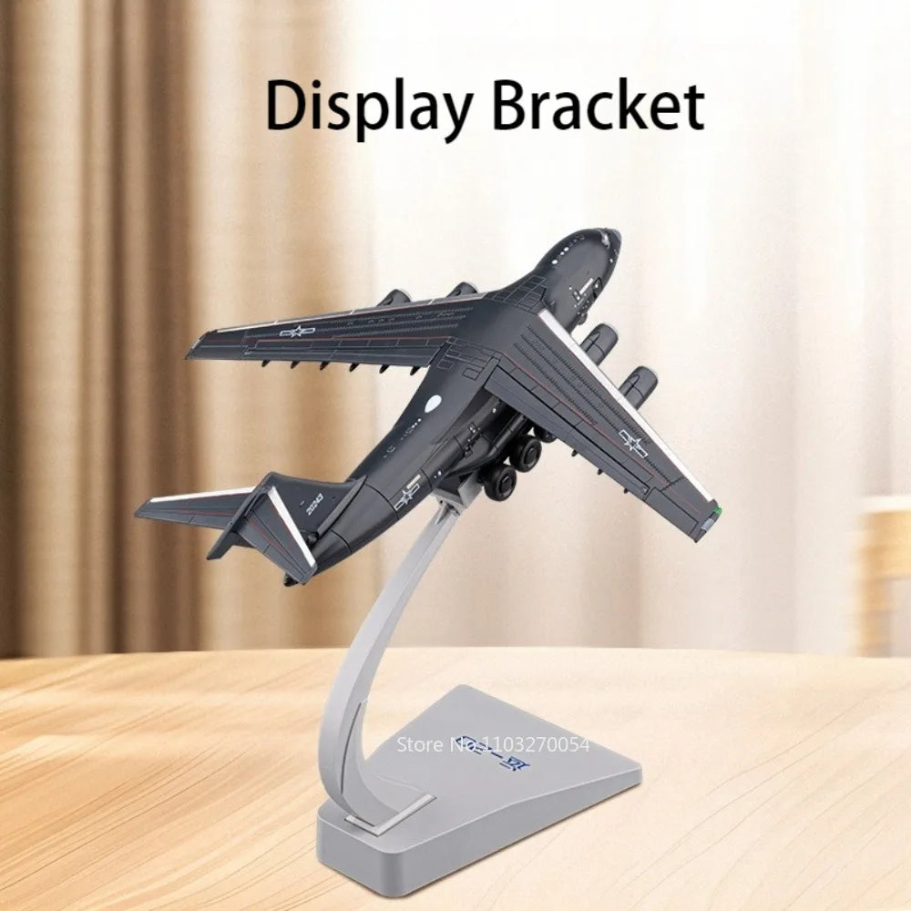 1:180 Alloy Y-20 Transport Aircraft Models Toys Diecast Car with Sound Light Pull Back Cabin Opened Plane Collectibles Boy Gifts
