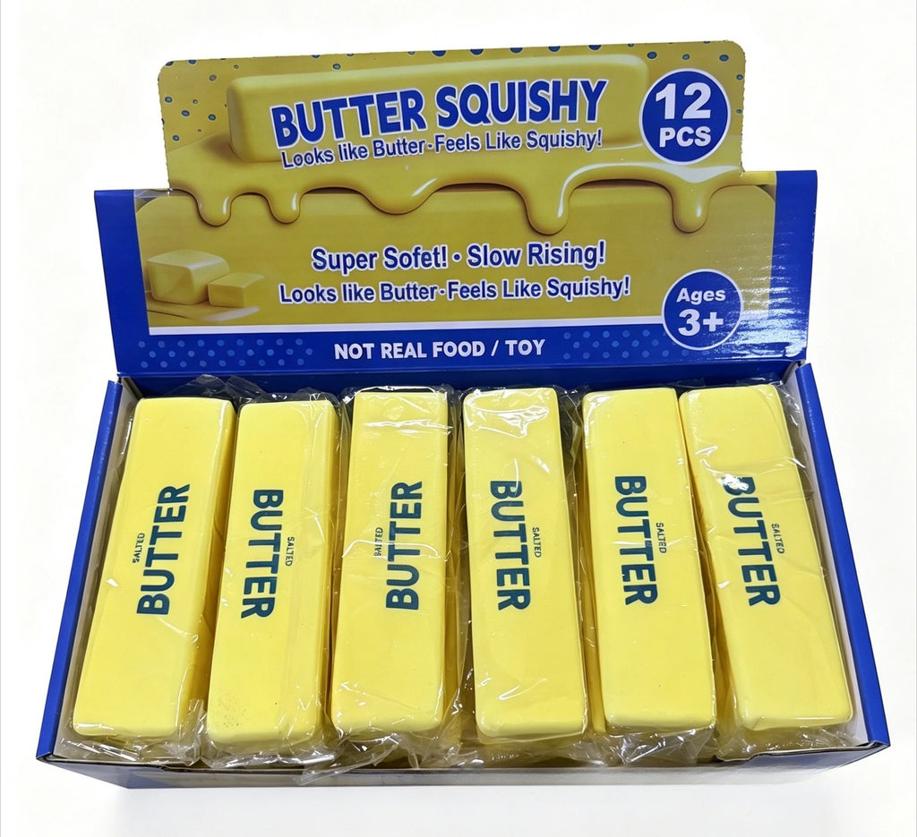 1/6/12pcs Soft Slow Rebound Butter Stick Realistic Silicone Squeeze Stress Relief Gadget Funny Anti-Anxiety ﻿Squeeze Party Gift
