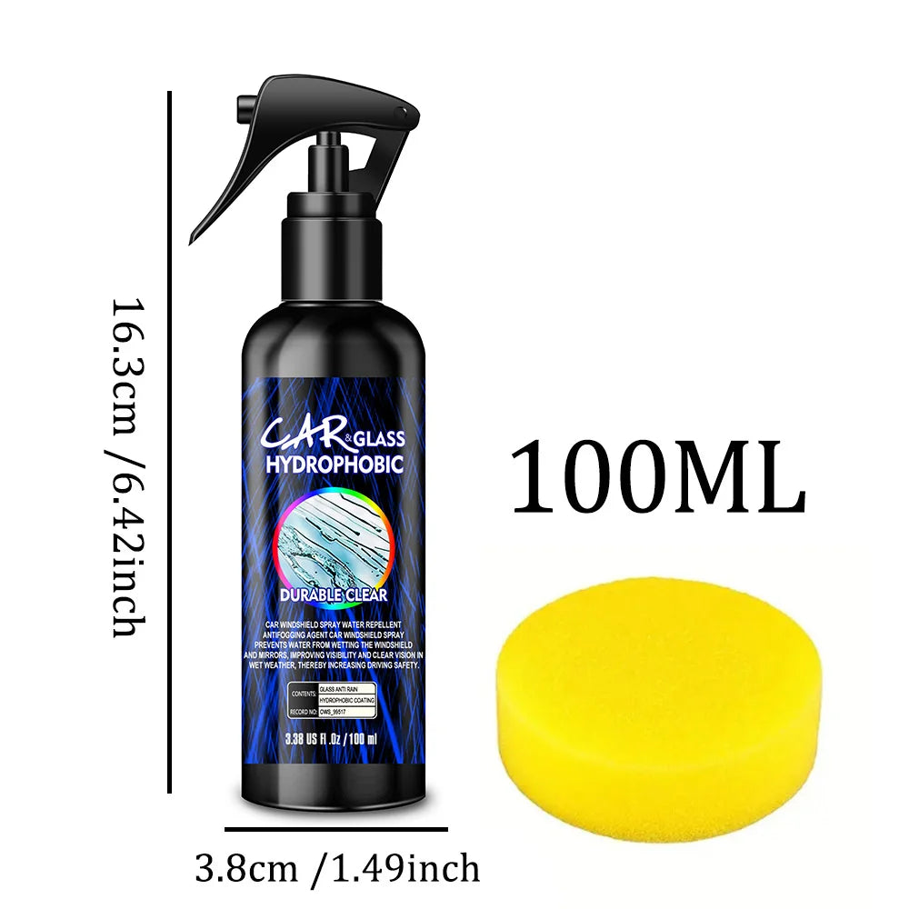 Cars Glass Anti-Rain Spray Auto Water Repellent Coating Agent Waterproof Rainproof Anti-fog Glass Cleaner Auto Windshield Clear