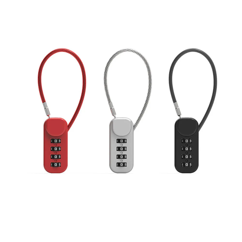 3 Digits Lock Multifunctional Smart Airplane Lock Zinc Alloy Suitcase Luggage Bag Password Key Anti-theft Lock with Long Chains