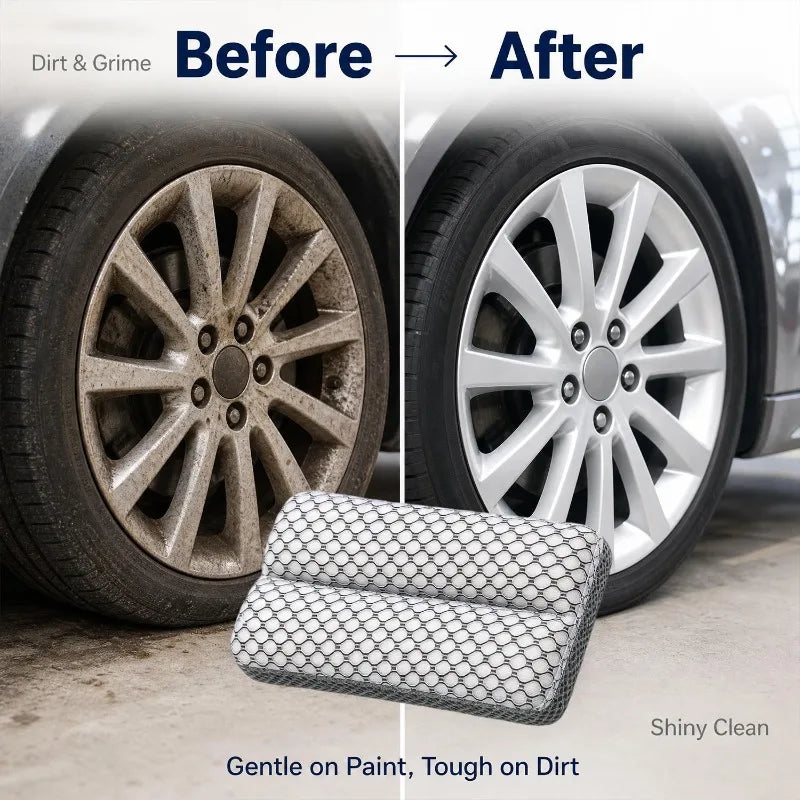 1-5PCS Auto Paint Care Detailing Wash Sponge Dirt Dust Remover Pad Microfiber Mesh Scratch Free Car Polish Cleaning Products