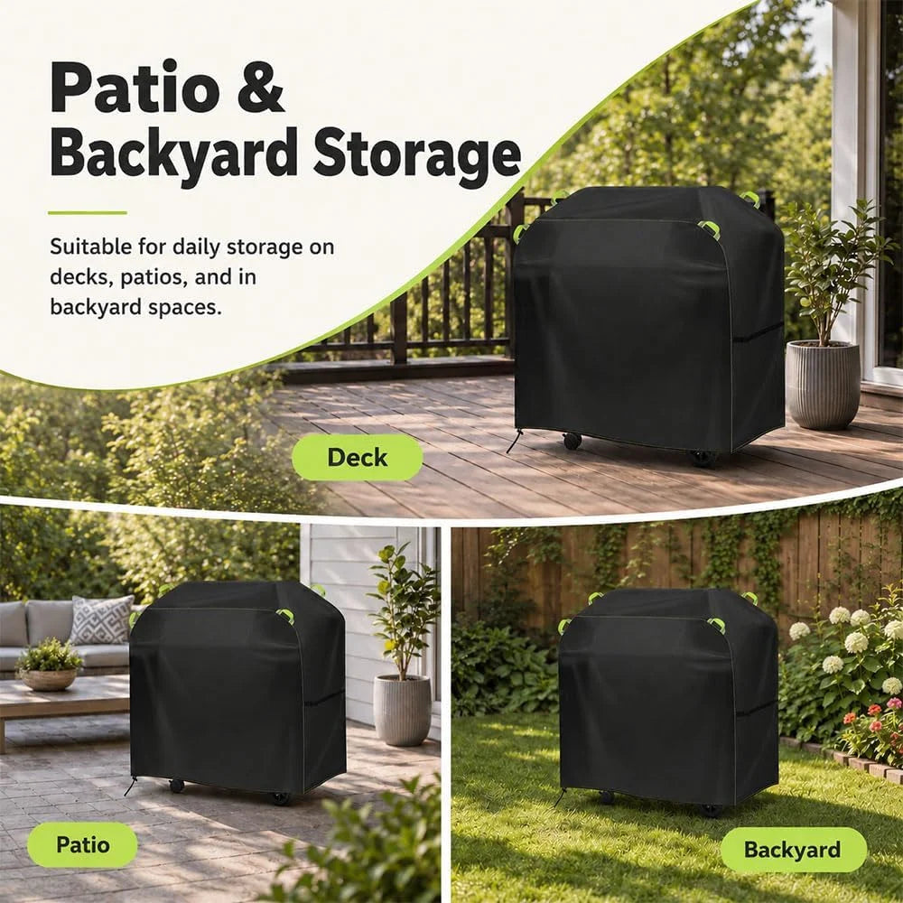 210D Oxford BBQ Grill Cover Waterproof Dustproof UV Resistant Outdoor Barbecue Protector for Garden Camping Picnic