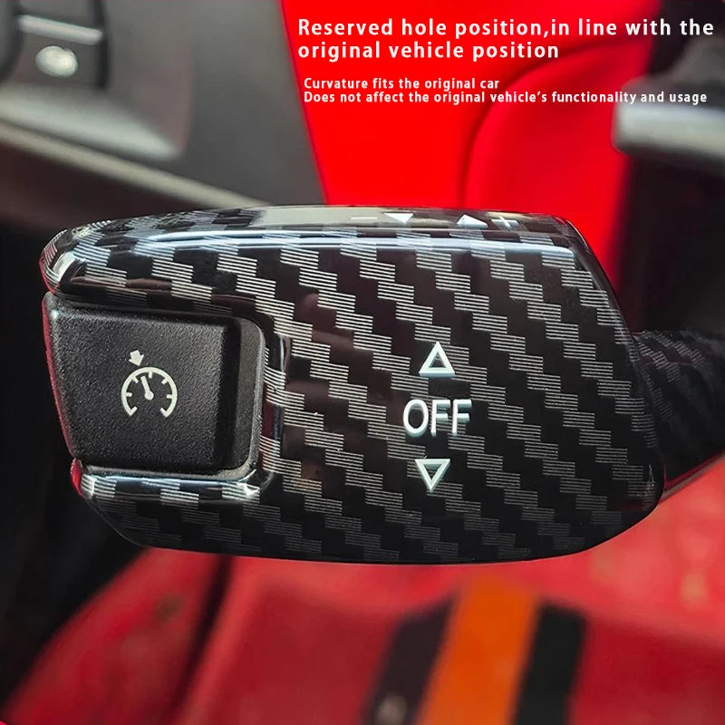 Car Turn Signal Wiper Lever Switch Cover Carbon Steering Steering Wheel Headlight Switch Trim For BMW 3 4 5 6 7 Series X1X3X5X6