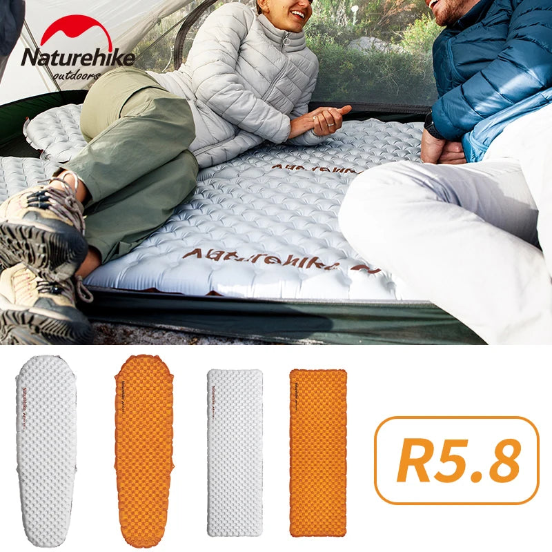 Naturehike R5.8 Ultralight Inflatable Mat Outdoor Camping Tent Portable Folding Moisture-proof Sleeping Pad Warm Air Mattress