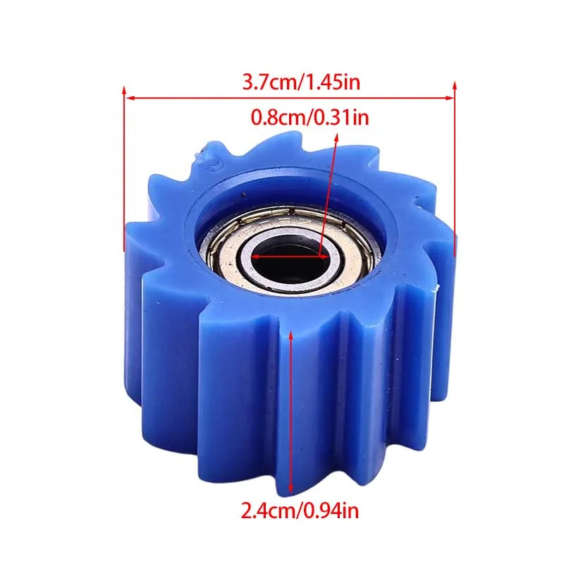 Blue guide wheel 8mm motorcycle chain tension roller wear resistant accessory