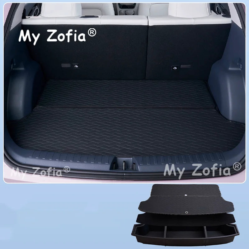 For Geely EX2 Xingyuan eMAS 5 2025 2026 Car Trunk Storage Box Organizer Case Tailbox Stowing Tidying Toolbox Accessories