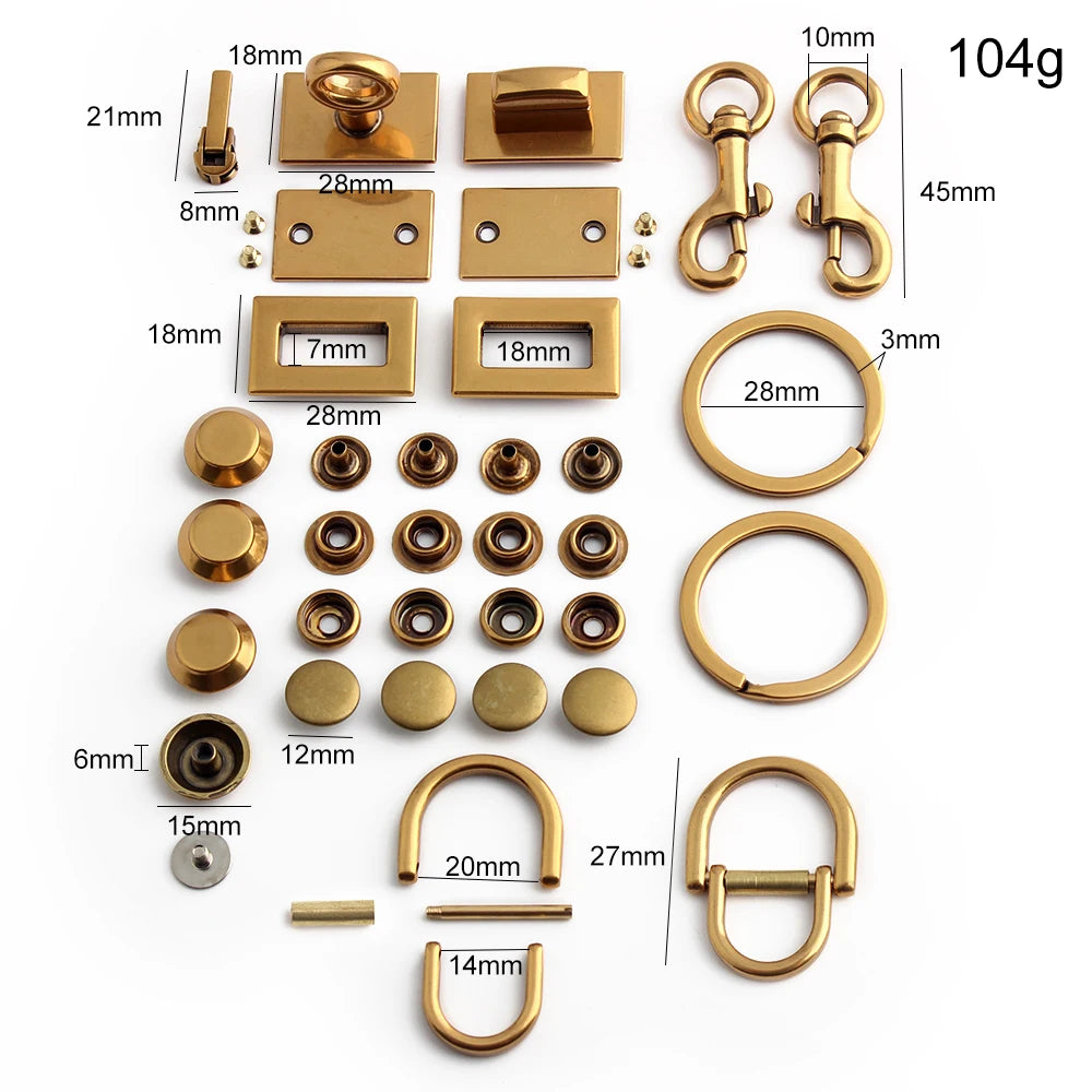 1/3/5/10Sets Fashion Metal Bag Lock Clasps Women Tote Bags Making Supplies Bag Accessories Sets For Handbag DIY Hardware Kits
