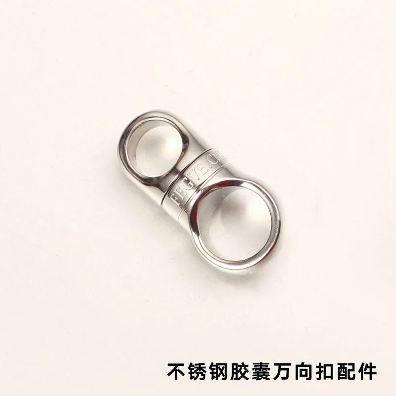 EDC Titanium Damascus Stainless Zirconium 360° Rotatable Keychain Buckle Keychain Car Pendant EDC Outdoor Tool