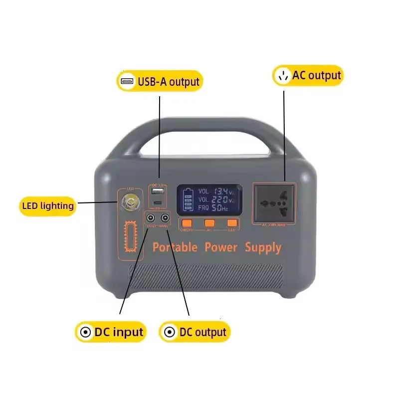 400W Portable Power Station 220V with Solar Generator (Optional) 192Wh Outdoor Emergency Power Bank Camping Power Bank