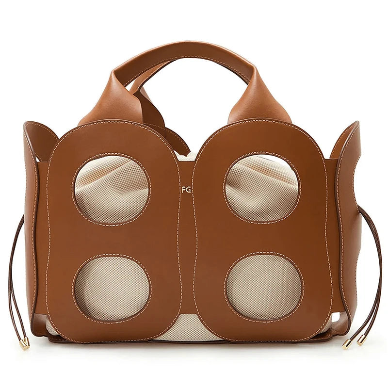 PG Shoulder Bag For Women Premium Pebbled Leather Tote Fashion Knot Detail Handbag Elegant Office Commute Daily Bag