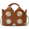 PG Shoulder Bag For Women Premium Pebbled Leather Tote Fashion Knot Detail Handbag Elegant Office Commute Daily Bag