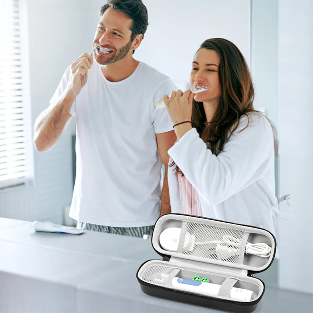 Toothbrush Travel Case PU Waterproof Protective Case Portable Hard Protective Storage Bag for /Oral-B Electric Toothbrush