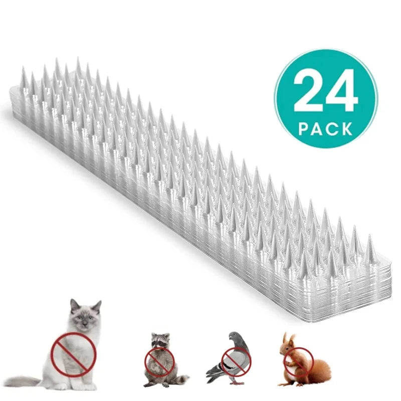 10/20/30Pcs Spikes Repeller Cat Plastic Bird Repellent Anti Pigeon Anti-bird Squirrel Garden Fences Control Transparent Spikes