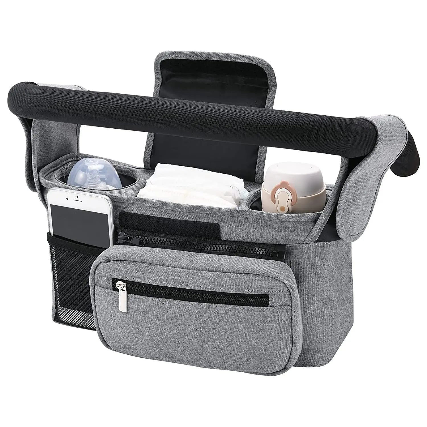 Baby Stroller Storage Baby Travel Hanging Bag Mummy Shoulder Bag Phone Bottle Holder Pram Diaper Bag Baby Stroller Accessories