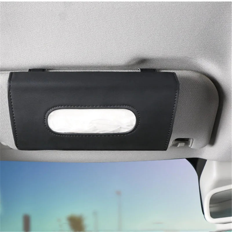 1pc Car Tissue Box Towel Sets Car Sun Visor Tissue Box Holder Auto Interior Storage Decoration for BMW Car Decor Accessories