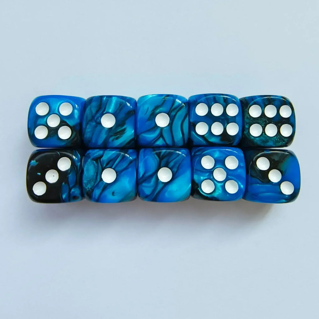 10pcs of 16MM Dual Color COC Dice Acrylic Digital Dice Dnd TRPG Cthulhu Running Team Board Game Dices Entertainment Dnd Dice Set