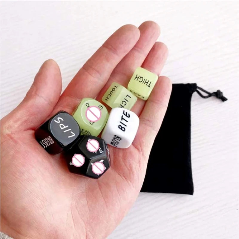 Exotic Sex Dice Toys for Couples - 6/12 Sided Romance Love Flirting Game Adult Entertainment Crap Dice for Bar Erotic Fun