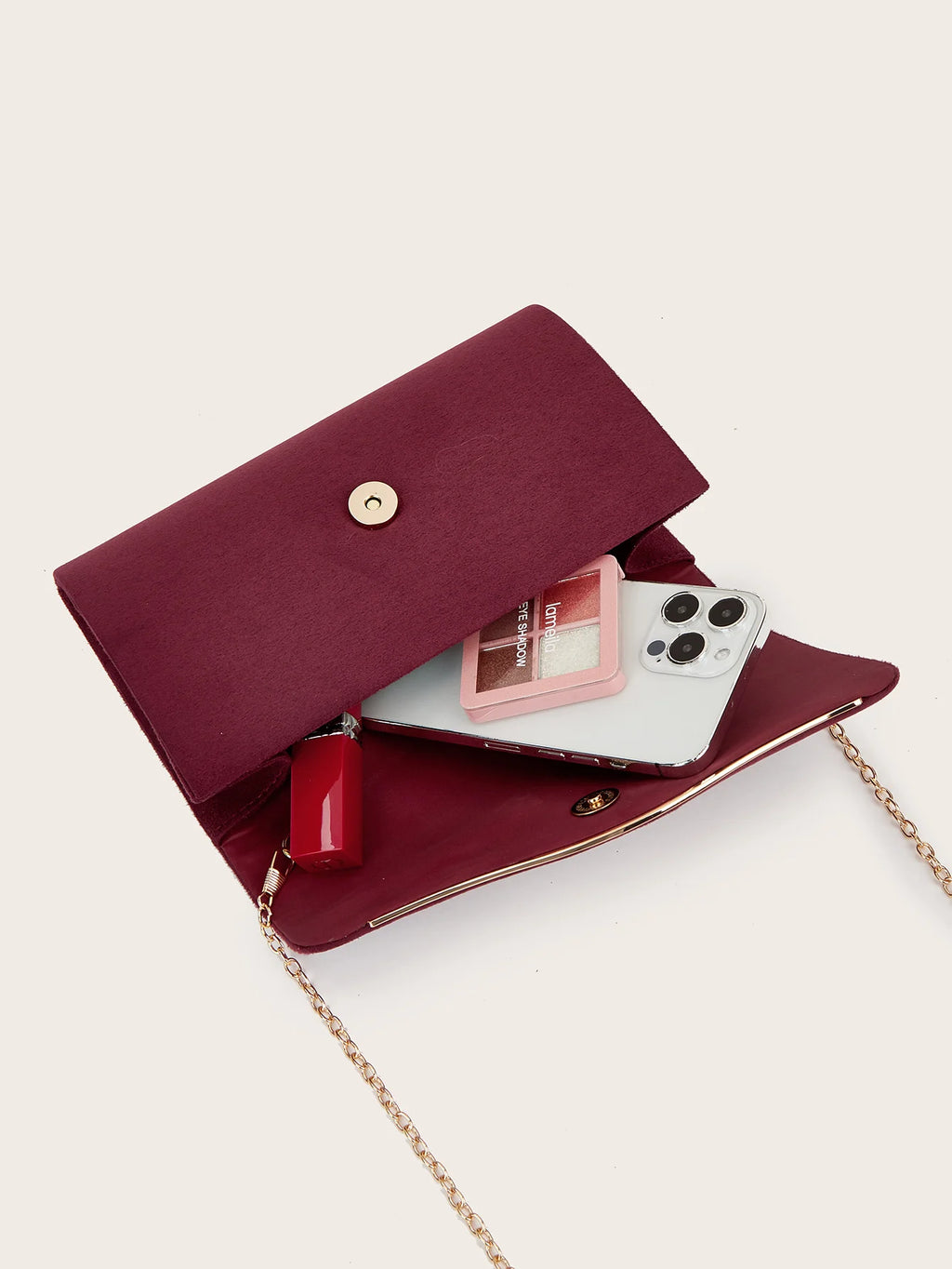 Women's Fashionable Velvet Clutch Bag, Evening Bag, Envelope Bag, Flap Bag, Makeup Bag, Wallet, Business Commuter Bag, Portable Crossbody Bag, Detachable Shoulder Strap, Evening Dress Matching Clutch Bag, Prom, Wedding Season