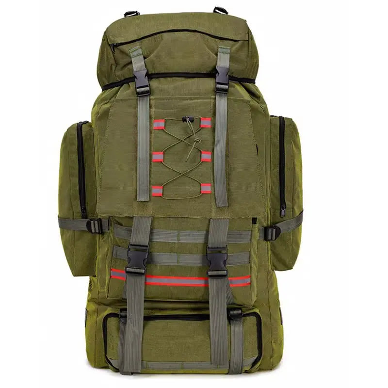 130L Hiking Camping Backpack Travel Large Luggage Bag Trekking Outdoor Sports Pack Molle Trekking Rucksack with Reflective Strip