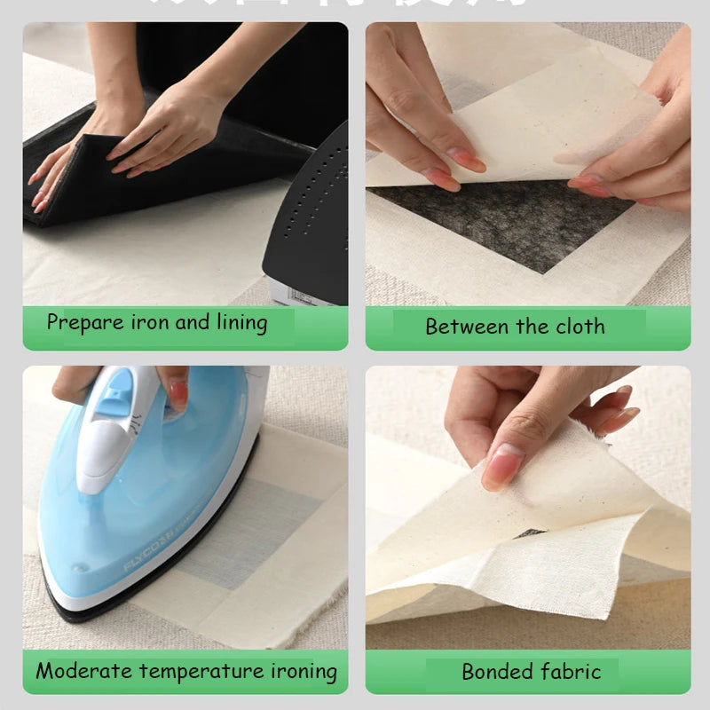 60Meters/Roll Double-sided Non-woven Interlining Adhesive Fabric Cloth Iron On Hem Tape Interlining Web DIY Sewing Crafts