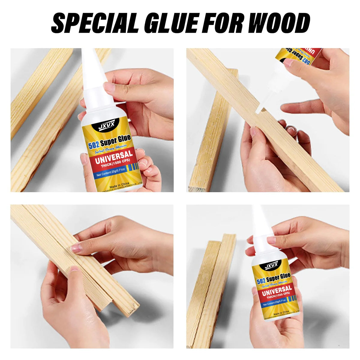 JXVX 502 Stone Super Glue High Viscosity, Cyanoacrylate Glue 50g Marble Adhesive, for Restoration and Production of Marble, Granite, Artificial Stone and Tile Products Low odor With precision dispenser 1-3PCS.