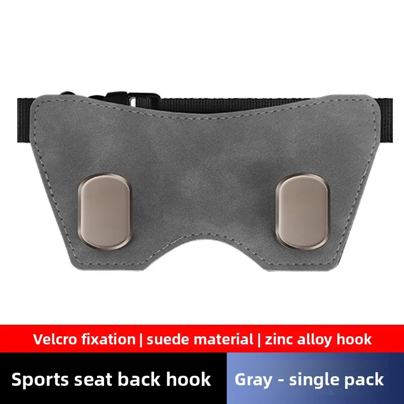 Car Back Seat Hook Headrest Suede Leather Soft Hanging Double Hook Wear-Resistant Rear Row Storage Hanger