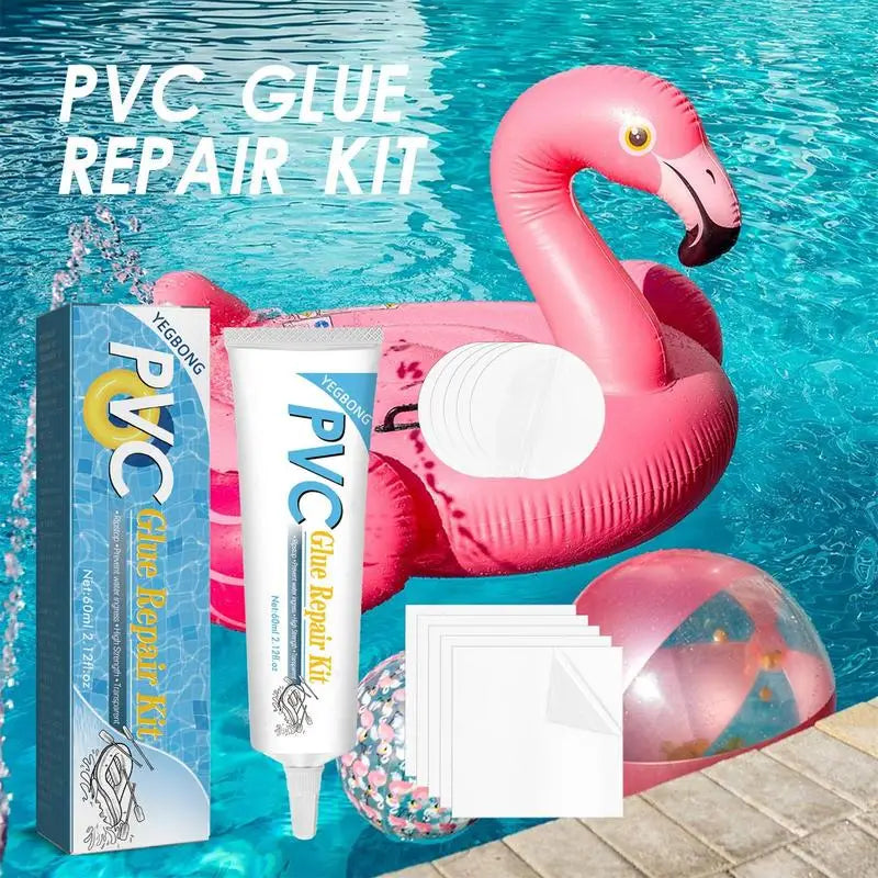 PVC Adhesive Inflatable Boat Repair Glue Puncture Repair Patch Glue Repair Kit Patches Glue Swimming Pool Repair Accessory