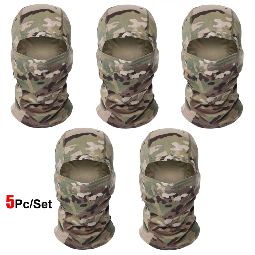 1pc/5pcs Stretchy Breathable Balaclava Cap Unisex Bicycle Motorcycle Helmet Inner Cap Outdoors Hiking Hunting Ski Mask Scarf