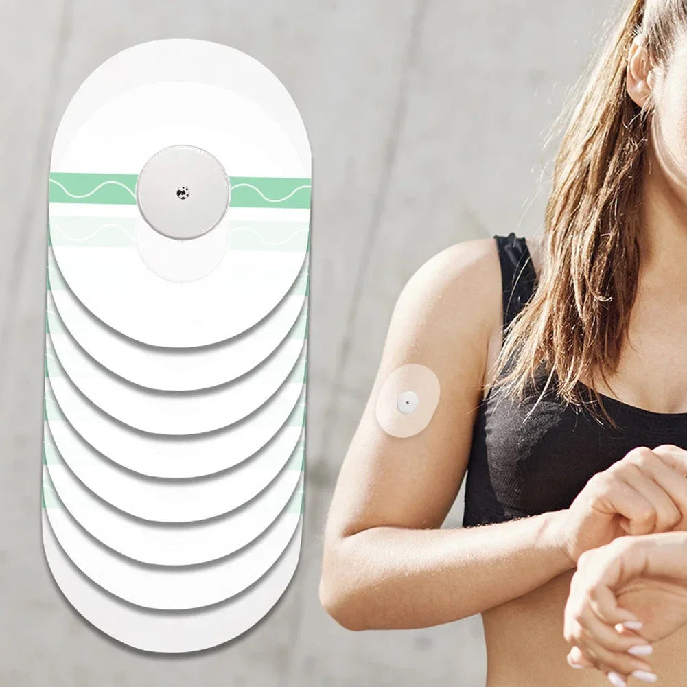 10pcs Transparent Waterproof Adhesive Patches Freestyle Libre Sensor Covers Patch Clear CGM Overpatch Tape Long Lasting