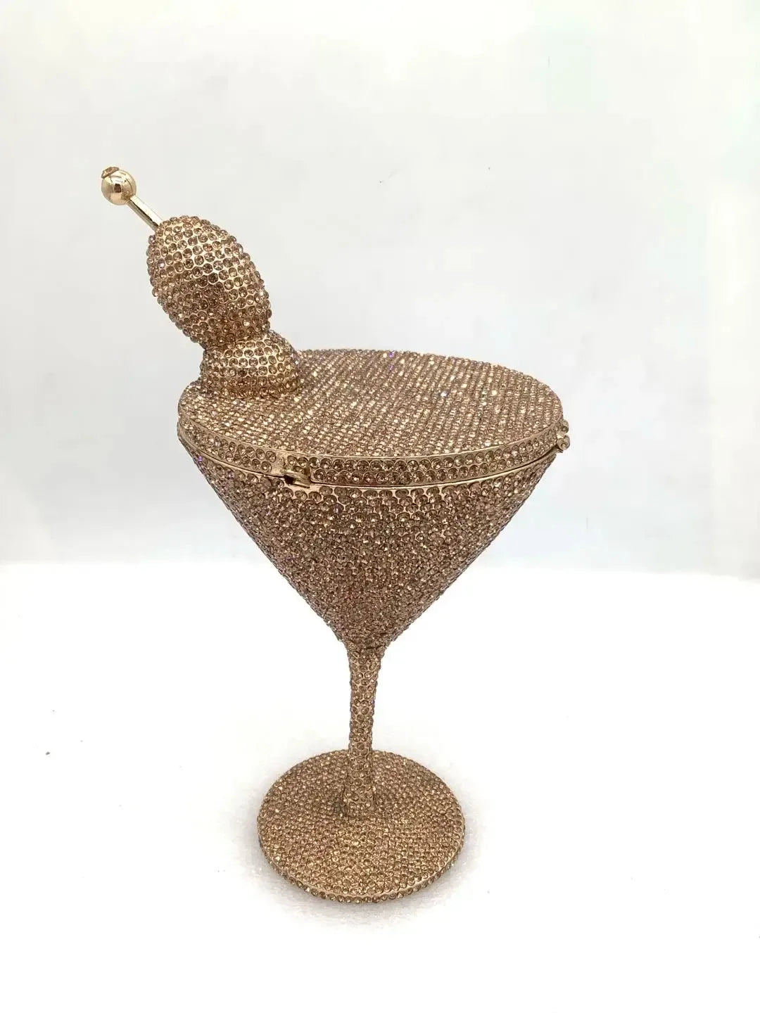 WHTUOHENG Martini Evening Bag Diamond Clutches Goblet Shape Crystal Party Rhinestone Wedding Clutch Cocktail Women Purse Handbag