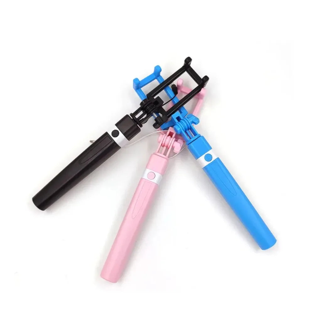 3.5mm Plug Mini Wire Controlled Selfie Stick Portable Retractable Portable Handheld Selfie Stick Mini Type-C Plug