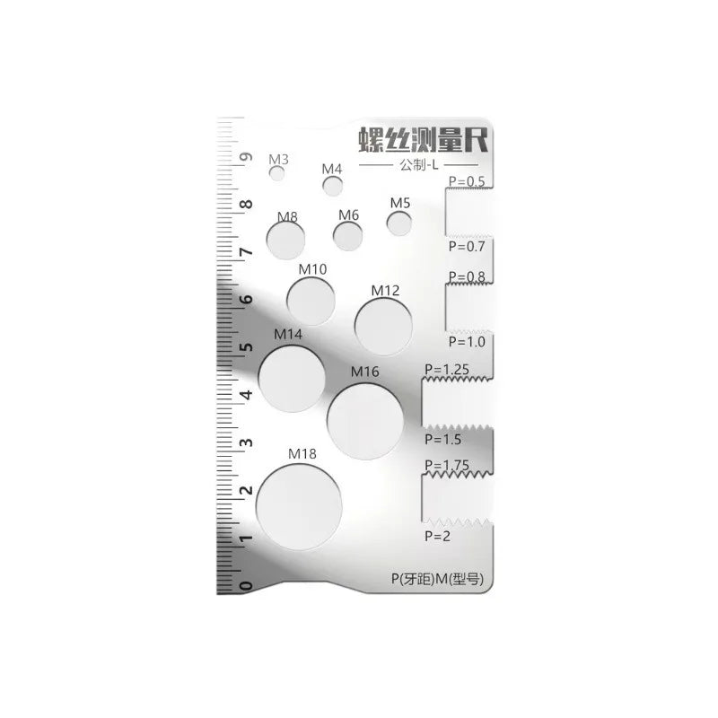 High-Accuracy Industry Standard Pitch Gauge, Ideal for Measuring Bolt, Nut, Screw Thread
