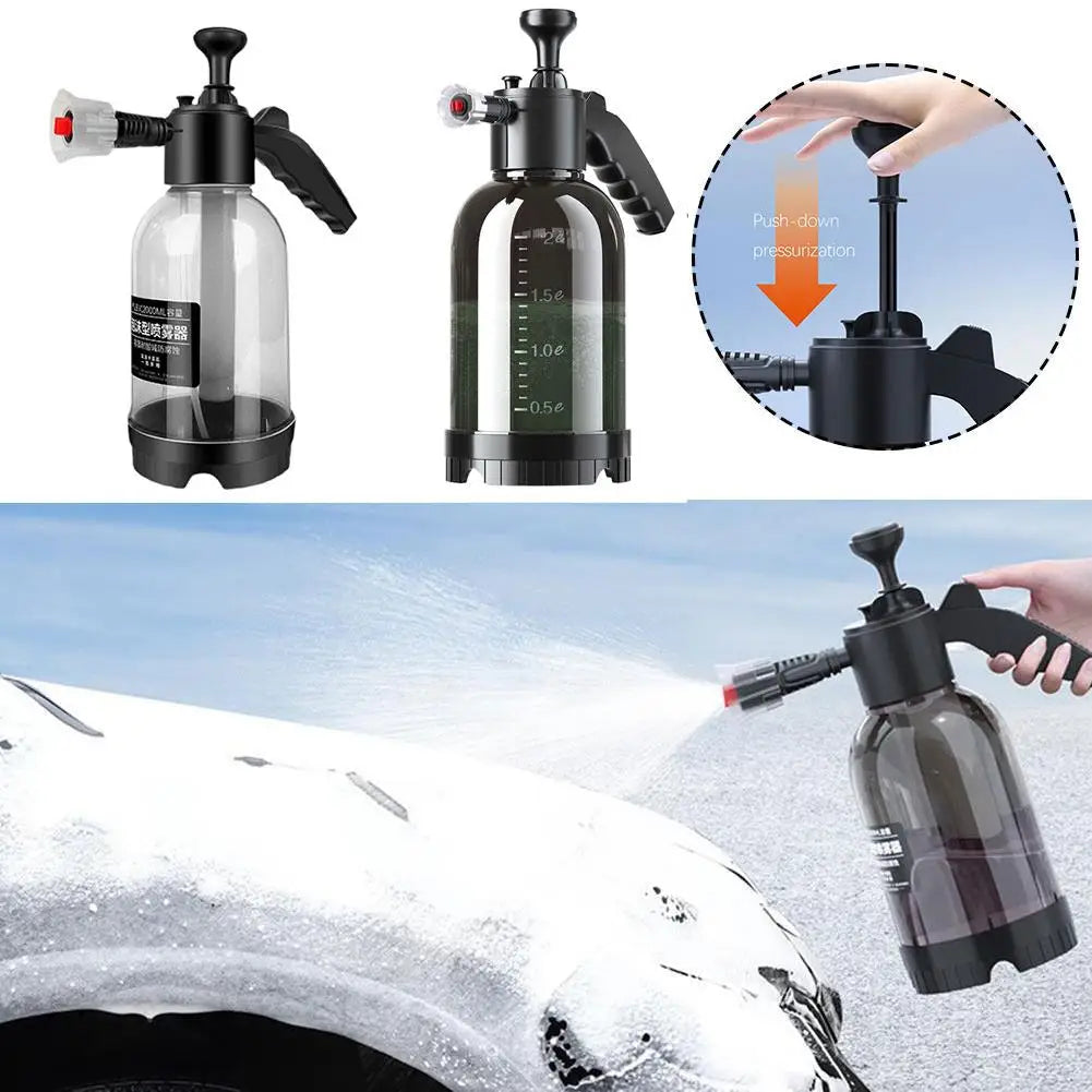 1pcs HandPump Foam Sprayer with 3 Types of Nozzle Hand Pneumatic Foam Cannon Snow Foam Car Wash Spray Bottle Car Window Cleaning