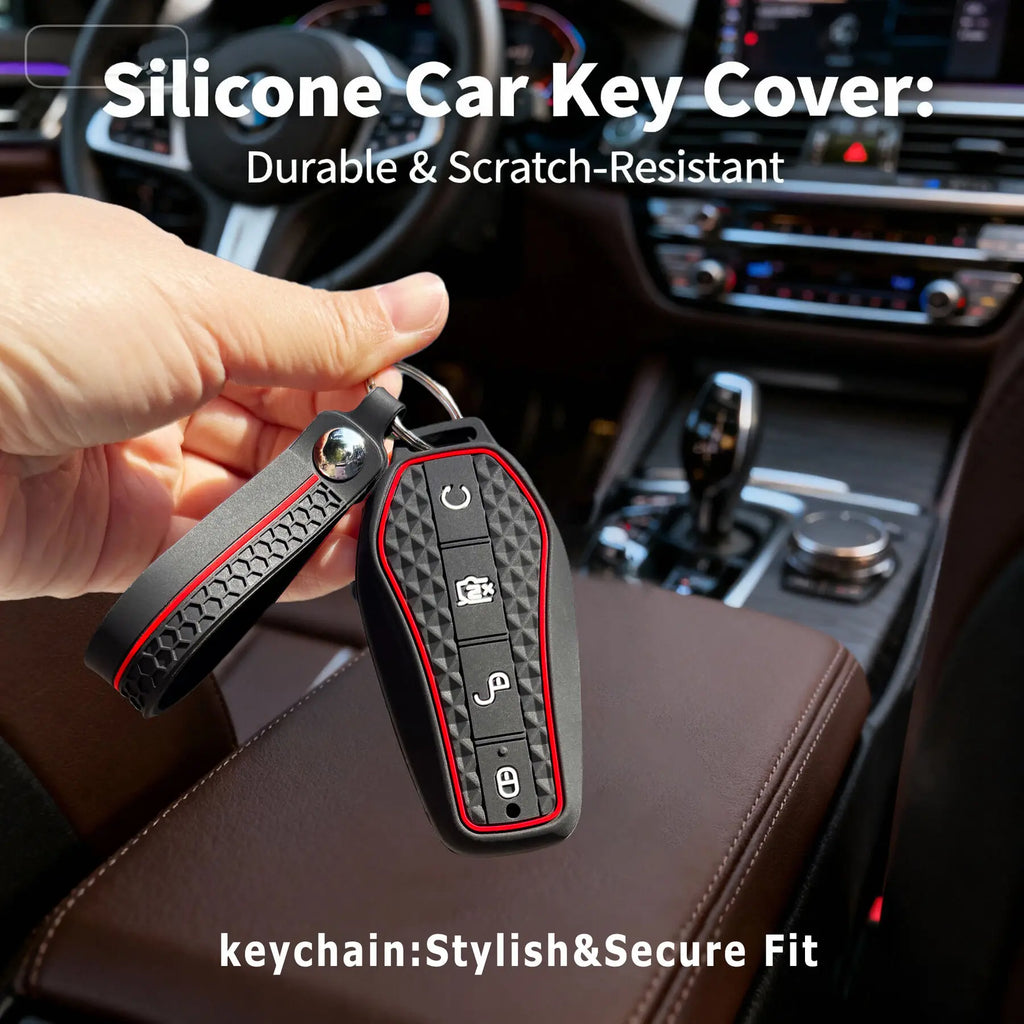 For BYD Sealion 7 Seal Song Plus Dolphin King Atto 3 Qin Plus Tang Destroyer E7 Car Keychain Cover Key Caps Case Holder Fob