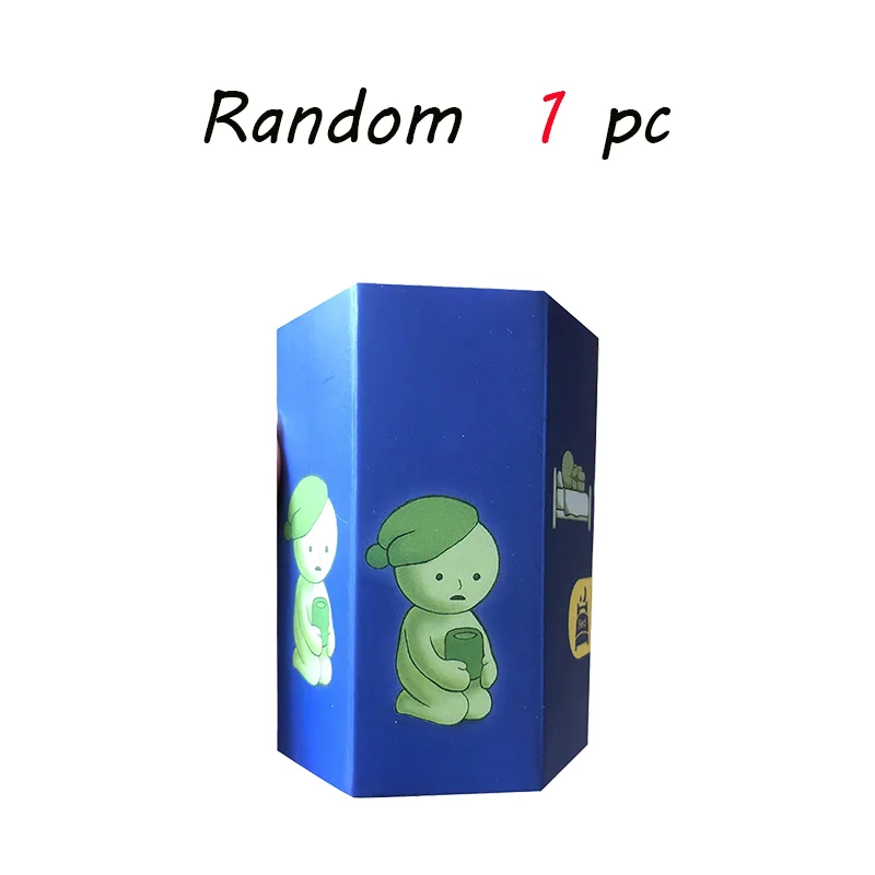 4 Multiple Series Noctilucent Green Doll Blind Mystery Box Action Figures Decoration Desktop Model Toy For Gift Surprise