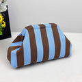 New bright-colored knit bag, thin striped fly-knit cloud, versatile elegant portable makeup bag, large-capacity handbag