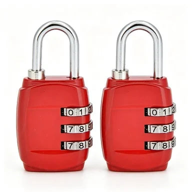 Mini Zinc Alloy 3-Digit Combination Padlock in Multi Colors, Security Password Lock for Luggage Suitcase Backpack Drawer Cabinet