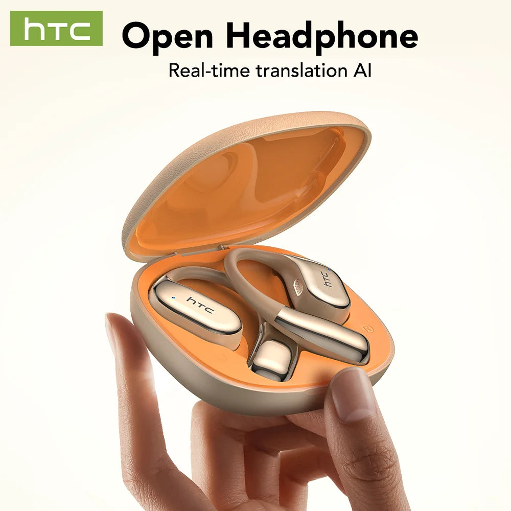 Bluetooth Earbuds HTC NE39 Non In Ear Comfort Fit, Surround Sound Stereo, Wireless Sport Headphones for Running, Workout, Travel
