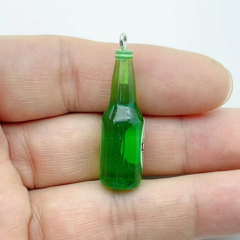 10Pcs Random Mixed Mini Liquor Bottle Resin Charms Simulation Drink Bottle Pendant DIY Handmade Jewelry Keychain Accessories