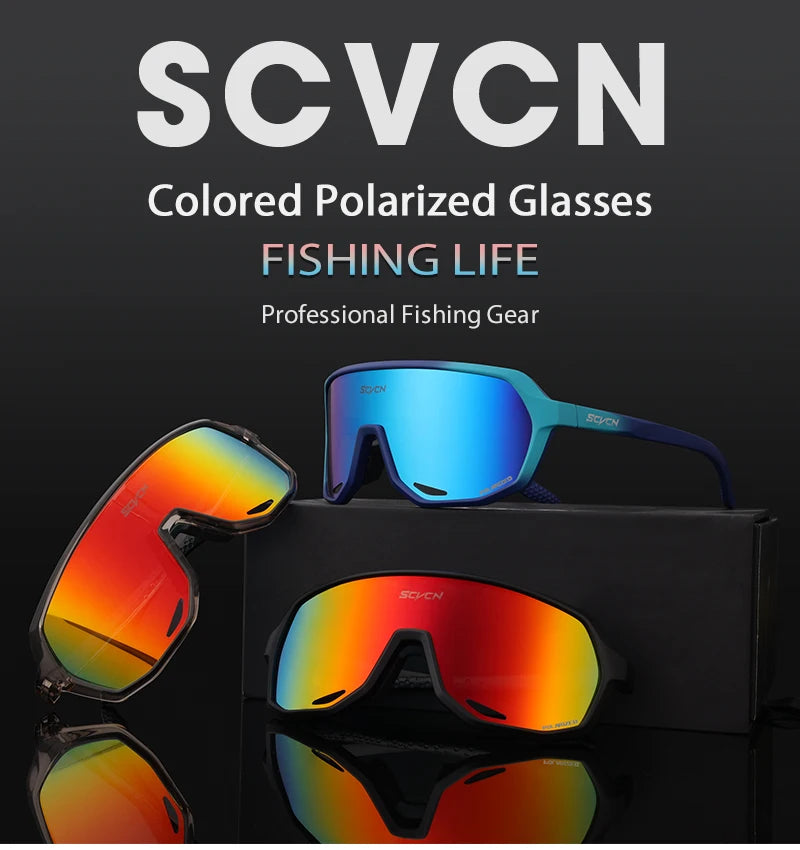 SCVCN UV400 HD Hiking Sports Sunglasses Stylish Outdoor Windproof Glasses Cycling Running and Rock Climbing Driving Sunglasses