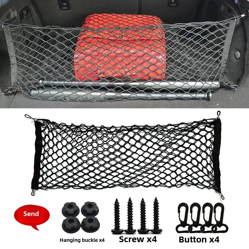 Universal Elastic Car Trunk Net Nylon Mesh Cargo Organizer Stretchable Luggage Storage Network Pocket for Vehicle Interior