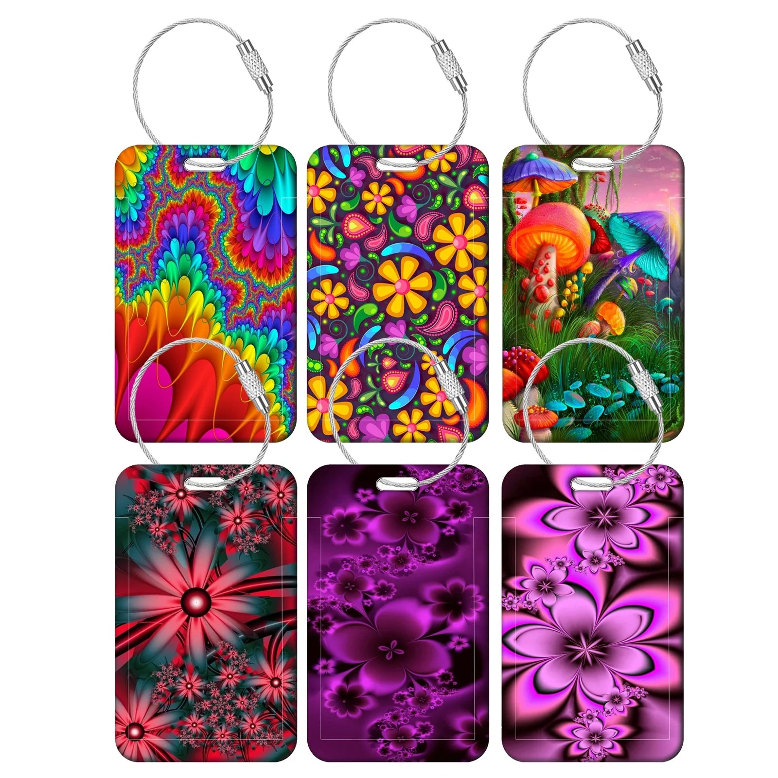 Colorful Artistic Patterns Luggage Tags Suitcase ID Address Name Holder Colorful Baggage Tag Label Travel Suitcase Accessories