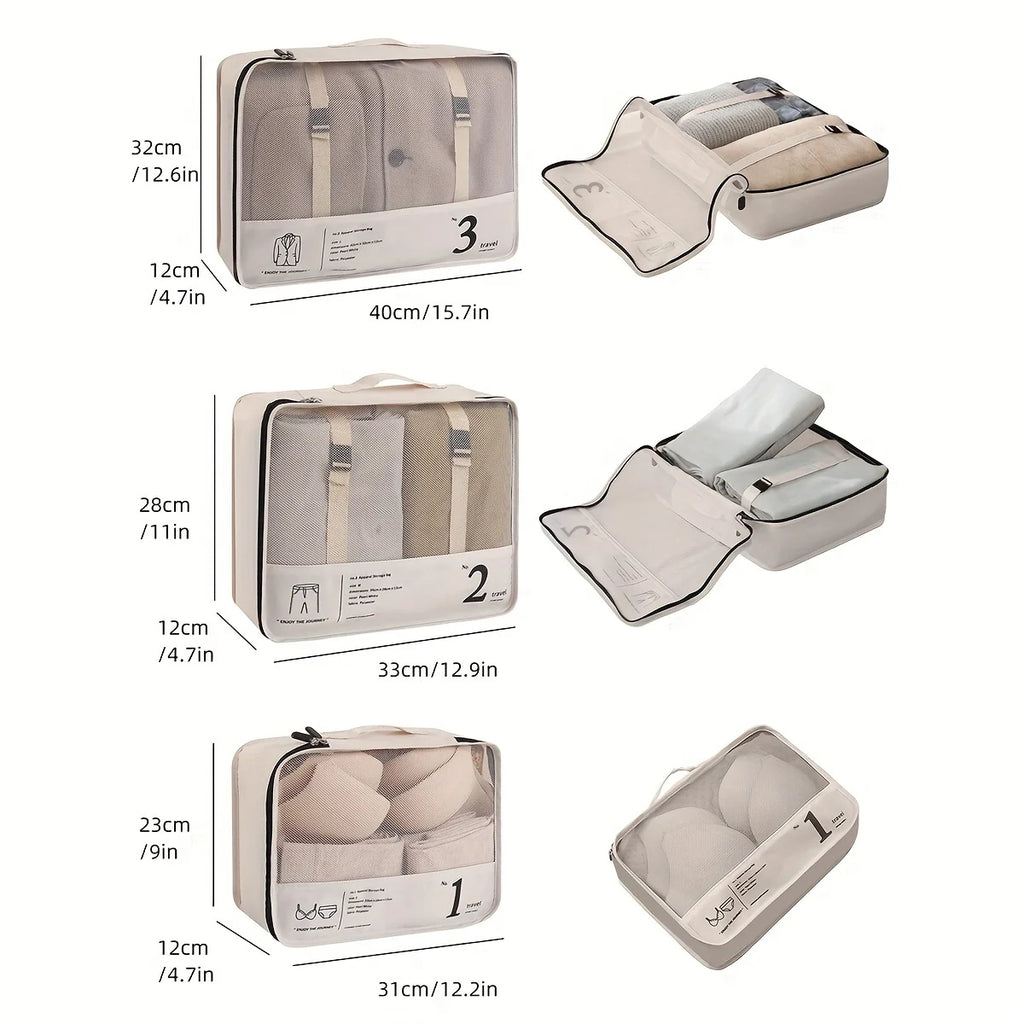 New luggage sorting bag 10 piece portable travel storage bag luggage clothing classification sorting storage bag