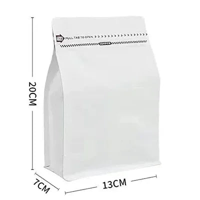 100pcs Wholesale 250g Coffee Bean Powder Bags with Valve Block Bottom 8oz Whey Protein Powder Food Packaging Food Storage Bags