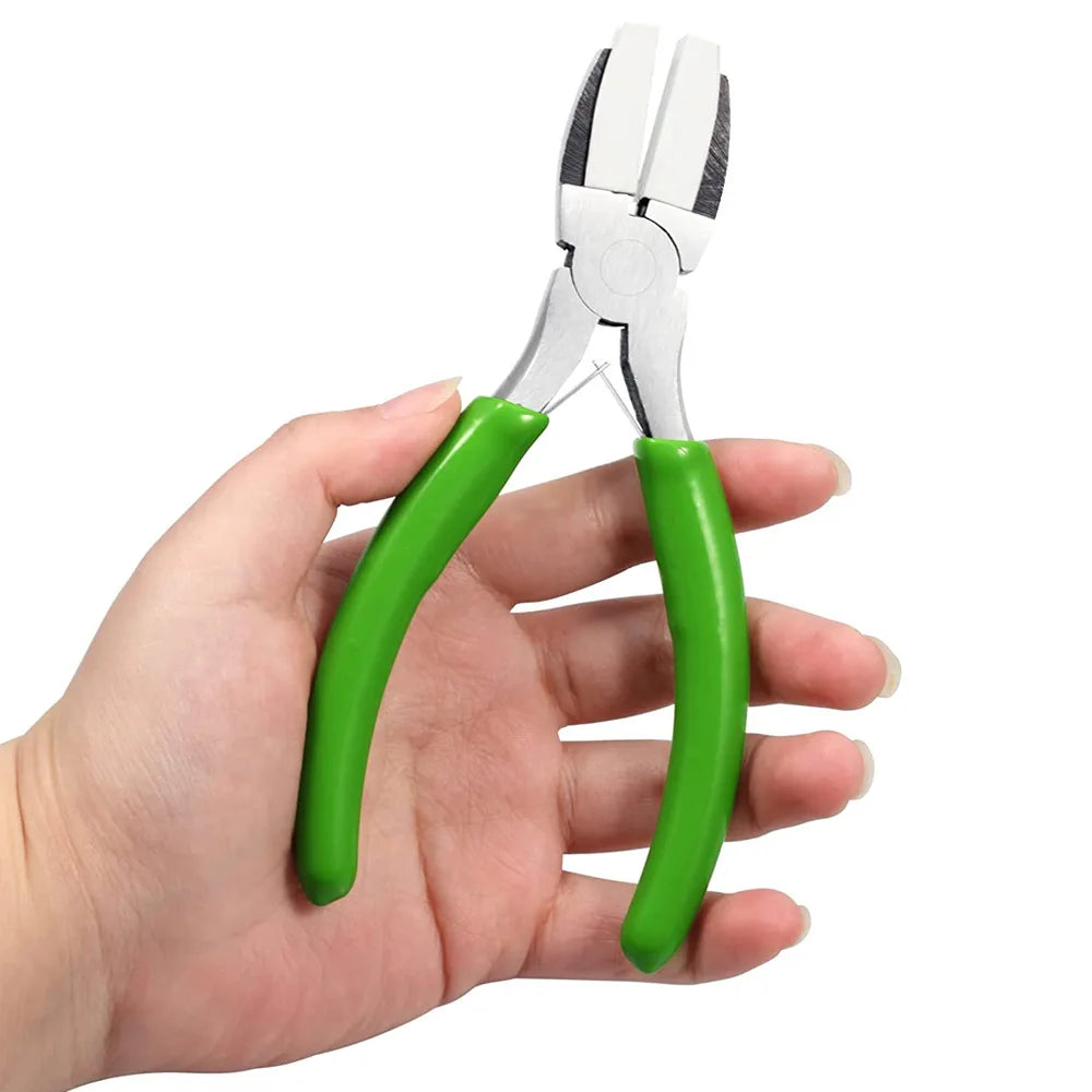 1 Packs Nylon Nose Pliers Double Nylon Pliers Carbon Steel Jewelry Pliers DIY Tools for Beading, Looping, Shaping Wire, Jewelry
